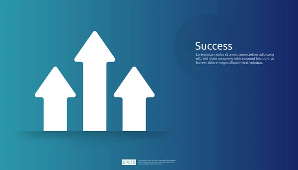 Business Arrow Target Direction Background Growth Success Concept Presentation Web — Stockvektor