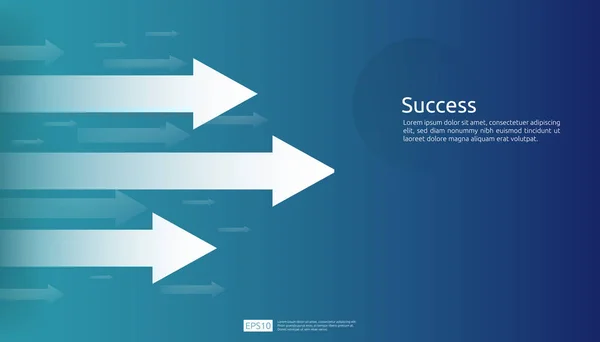 Бізнес Стрілка Напрямок Напрямку Зростання Концепції Успіху Презентації Або Веб — стоковий вектор