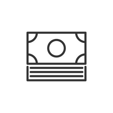 Satır biçimi vektör illüstrasyonlu para simgesi