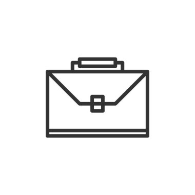 Satır biçimi illüstrasyonlu iş çantası simgesi