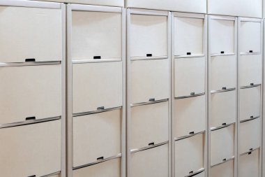 Cardbaord çekmece iç dekorasyon için satır. Geri dönüşüm kağıt mobilya.