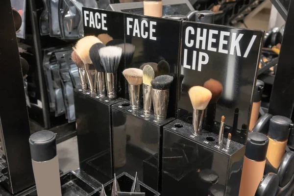 Makeup Station Store Rekreationsområden För Kundens Bekvämlighet Kosmetika Butik — Stockfoto