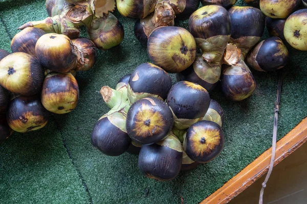 Montón Fruta Palma Proa Río Mercado Flotante —  Fotos de Stock