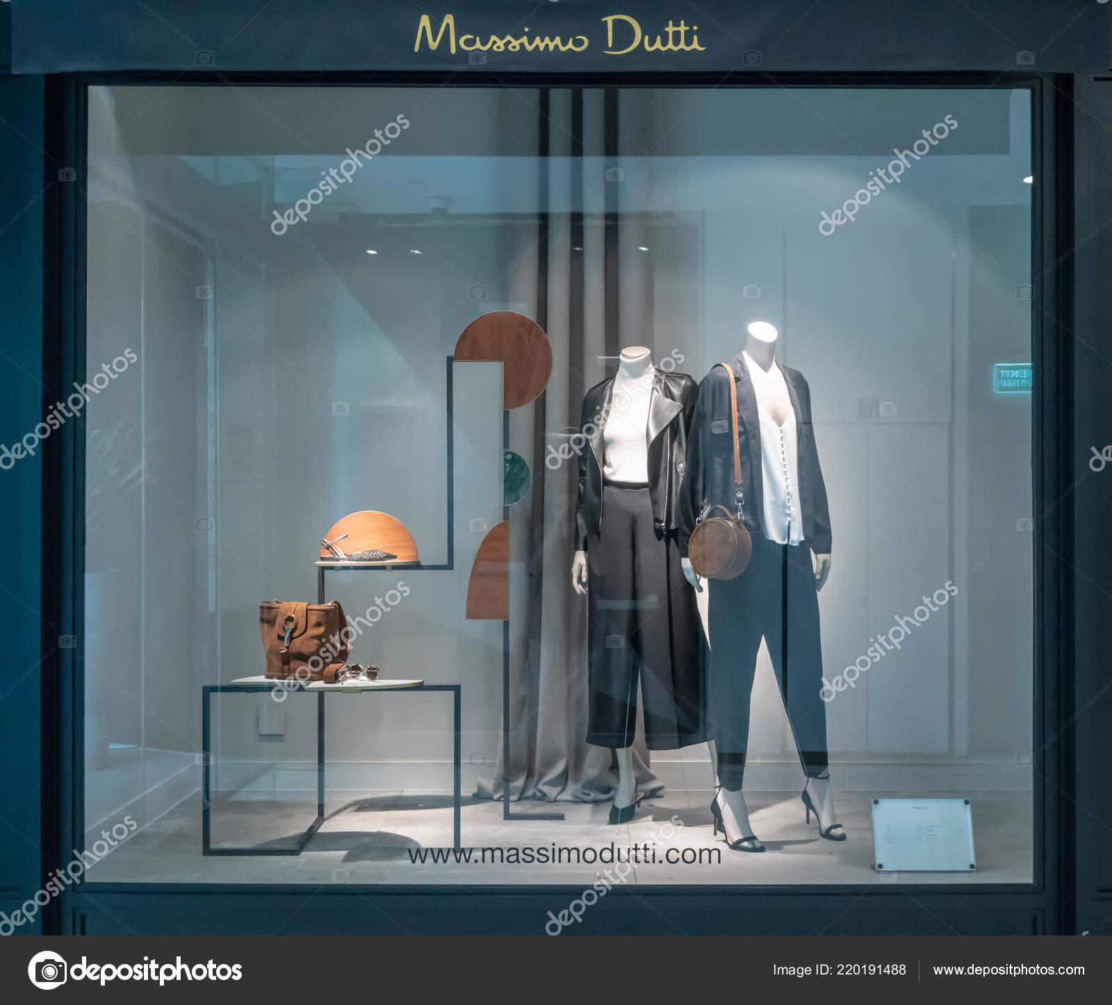 Chanel Boutique Store Window Display Emquartier Stock Photo