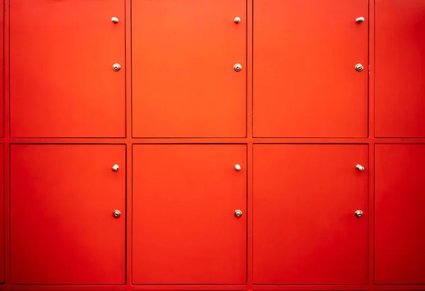 Red Locker Room Closed Doors Free Service Fitness School Stock Photo