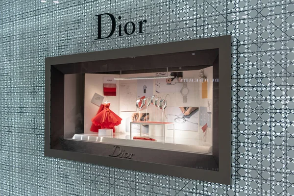 Dior Óra Kijelző Emporium Bangkok Thaiföld Február 2019 Luxus Divatos — Stock Fotó