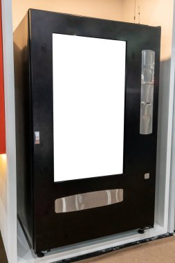 Beyaz siyah metal renk düzeni aperatifler için otomat 