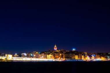 Galata Kulesi ve Galata Köprüsü Gece