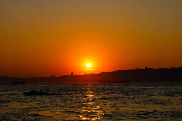 Stadtbild Von Istanbul Bei Sonnenuntergang — Stockfoto