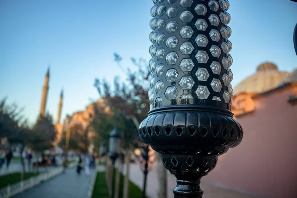 Lamp Sultanahmet Square Hagia Sophia Background — Stock Photo, Image