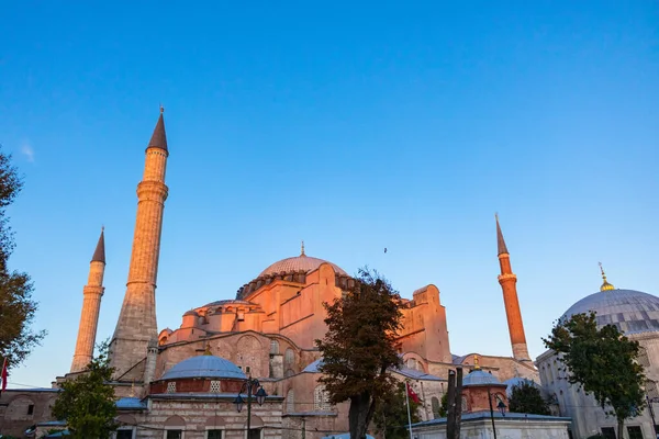 Αγία Σοφία Στο Sunset Στην Κωνσταντινούπολη Ramadan Iftar Kandil Kadir — Φωτογραφία Αρχείου