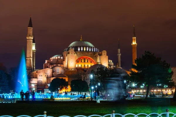 Hagia Sophia Nuit Ramadan Iftar Kandil Kadir Gecesi Laylat Qadr — Photo