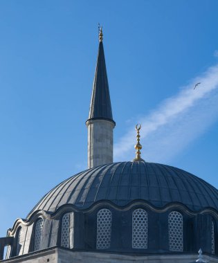 İstanbul 'daki Rustem Pasa Camii. Ramazan, iftar, kandil, kadir gecesi (laylat al-qadr), İslami yeni yıl, Kurban Bayramı arkaplan fotoğrafı.