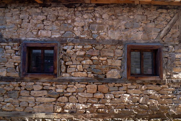 Stone House Windows — Stock Photo, Image