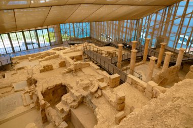 Gaziantep 'in Nizip ilçesindeki Zeugma antik kenti. Gaziantep Türkiye - 6.25.2025