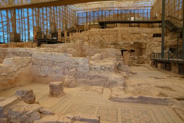 Zeugma arkeolojik alanının mozaikleri ve kalıntıları. Gaziantep Türkiye - 6.25.2025