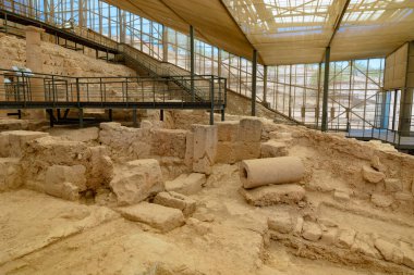 Zeugma arkeolojik alanı. Zeugma antik şehrinin kalıntıları. Gaziantep Türkiye - 6.25.2025
