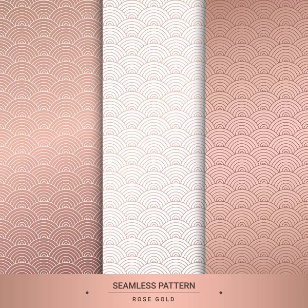 Nahtlose Roségold Muster Luxus Hintergrund Für Tapeten Verpackungen Einladungskarten Textildruck — Stockvektor
