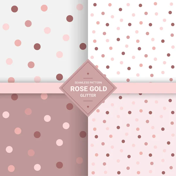 Paillettes Rose Motif Sans Couture Sur Fond Pastel Fond Pois — Image vectorielle