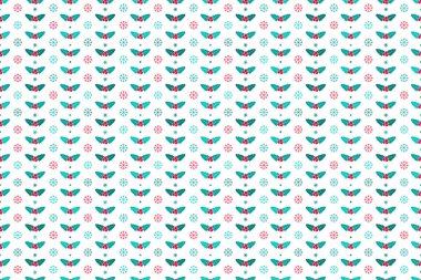 Neşeli Noel desen sorunsuz koleksiyonu. Noel ökseotu arka plan. Hediye paketi, duvar kağıdı, web afiş arka plan, kağıt ve kumaş desenleri kaydırma için sonsuz doku. 