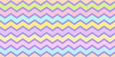 Chevron desenli pastel renkte sorunsuz. Zig zag gökkuşağı
