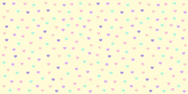 Varrat nélküli, pasztell színű szív mintás. Színes szív glitter háttér — Stock Vector