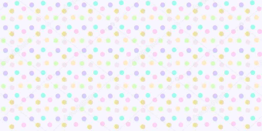 Polka dot pattern seamless in pastel color. 