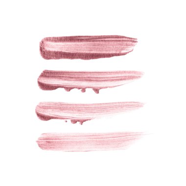 Altın fırça konturu elle çizilmiş yükseldi. Suluboya yama seti