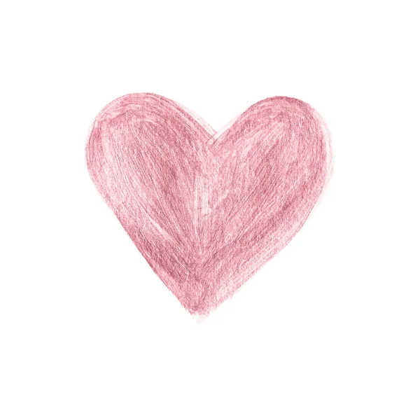 Altın fırça konturu elle çizilmiş yükseldi. Kalp suluboya yama vektör