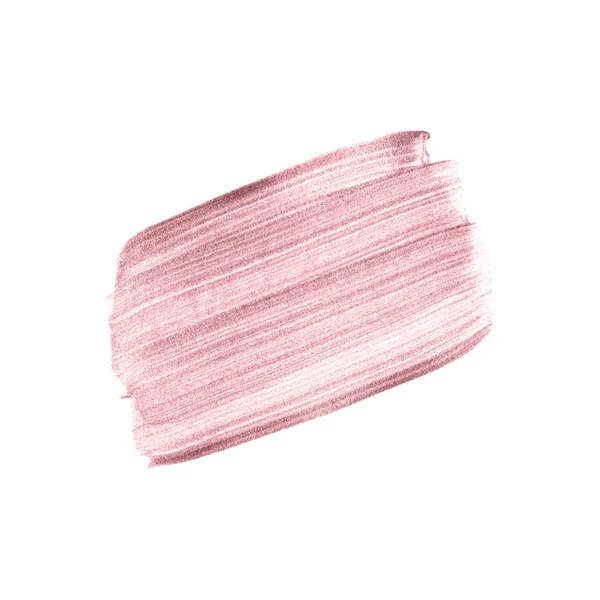 Cepillo de oro rosa trazo dibujado a mano. Parche acuarela vector — Archivo Imágenes Vectoriales