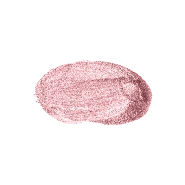 Cepillo de oro rosa trazo dibujado a mano. Parche acuarela vector — Vector de stock