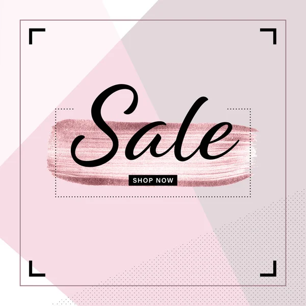 Sale banner template. Luxury promotion banner. Feminine sale banner. — Stock Vector