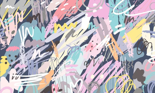 Abstract collage background hand drawn colorful. Stock Vector by ...