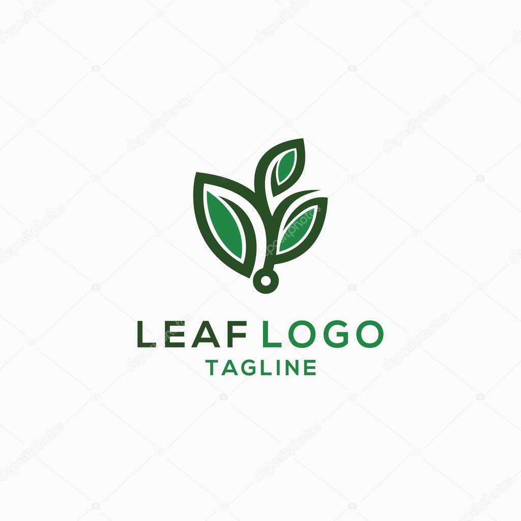 Leaf logo vector illustration template