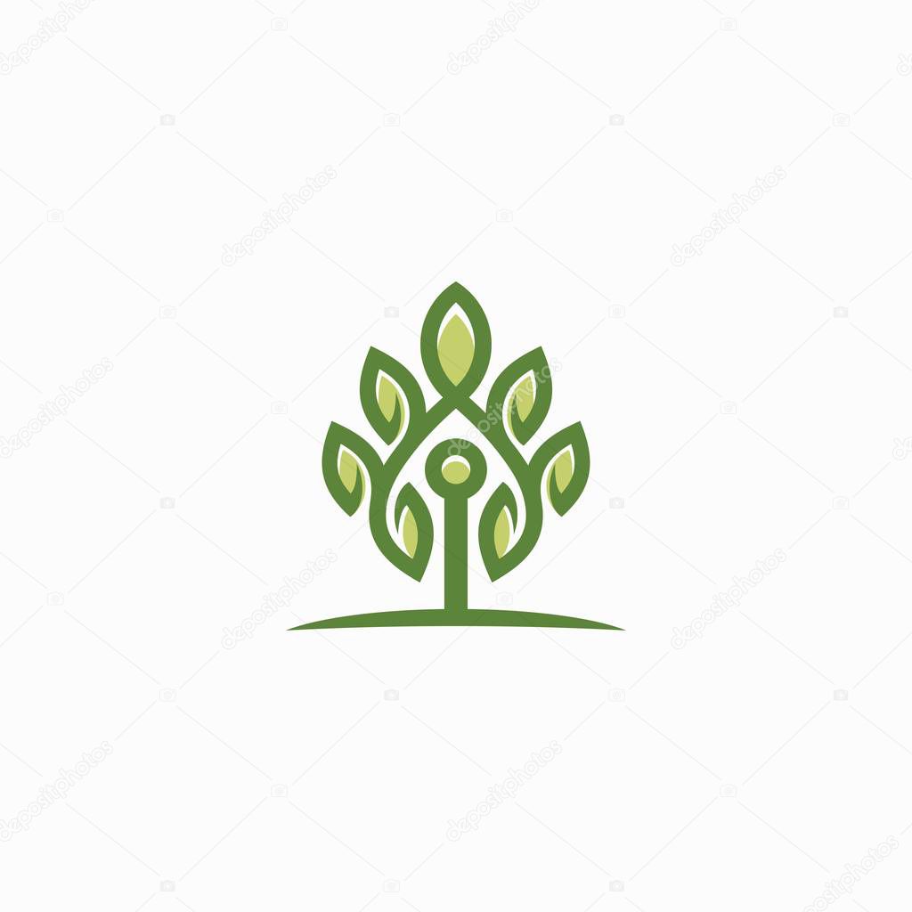 Leaf logo vector illustration template