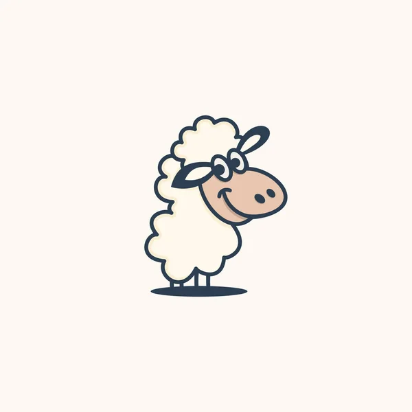 Sheep Logo Vector Illustration Template — Stock Vector
