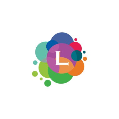 L harfi logo ikonu tasarım vektörü çizimi