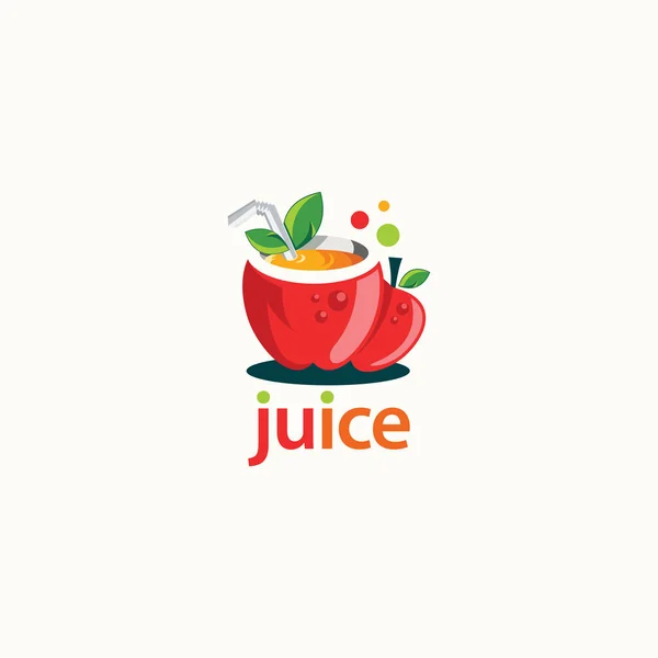 Diseño Del Logotipo Del Jugo Fruta Logo Bebida Fresca Vector — Archivo Imágenes Vectoriales