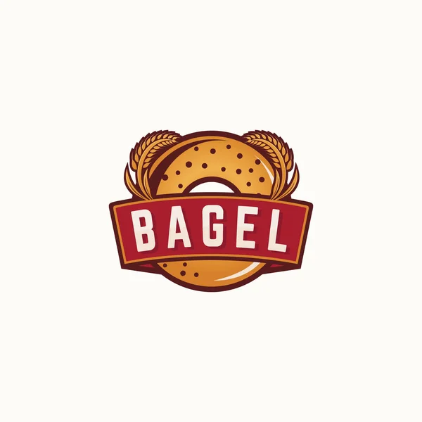 Bagel Logo Modello Illustratore Vettoriale — Vettoriale Stock