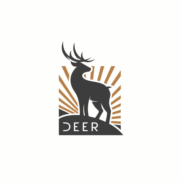 Ilustração Vetorial Logotipo Cervo —  Vetores de Stock