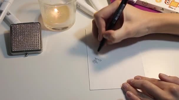 Écriture Une Carte Noël — Video