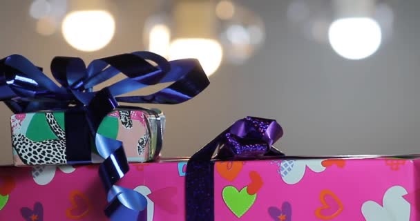 Preparing Christmas Gifts Christmas Eve — Stock Video