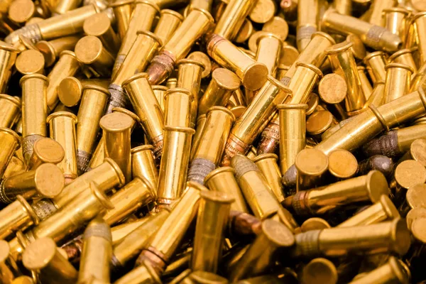 Closeup pile of bullets focused — Stock Photo, Image