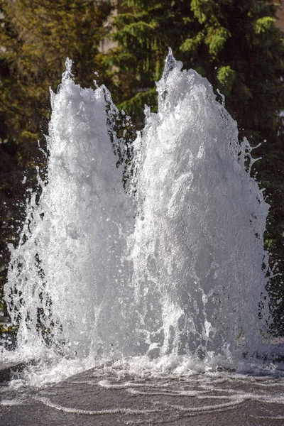 Duplo jatos de água no centro de conferências — Fotografia de Stock