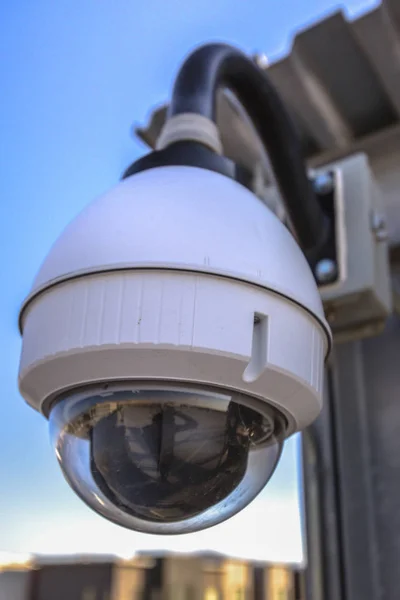 White dome security camera in business area — Stock Photo, Image