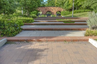 Merdivenlerden şehir Creek Park yatay görünüm