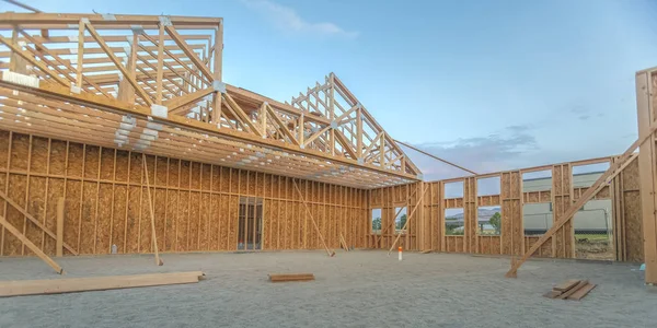 Large open area of construction building square — Stock Photo, Image