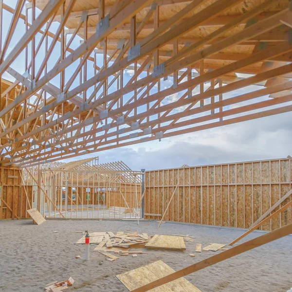 Novo projeto de construção interior da praça de construção — Fotografia de Stock