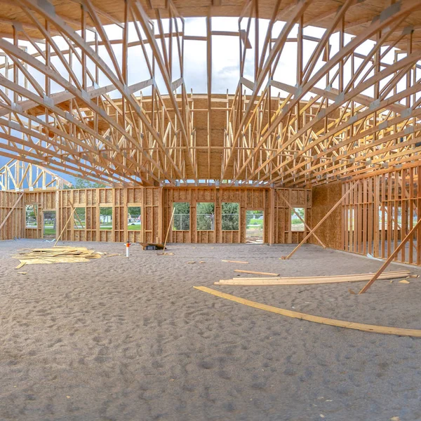 Будівництво Дворі Сайт Зони Штаті Юта Долини Літо 2018 Дерев — стокове фото