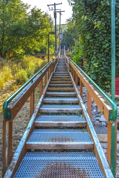 Escaleras al aire libre que suben Park City —  Fotos de Stock
